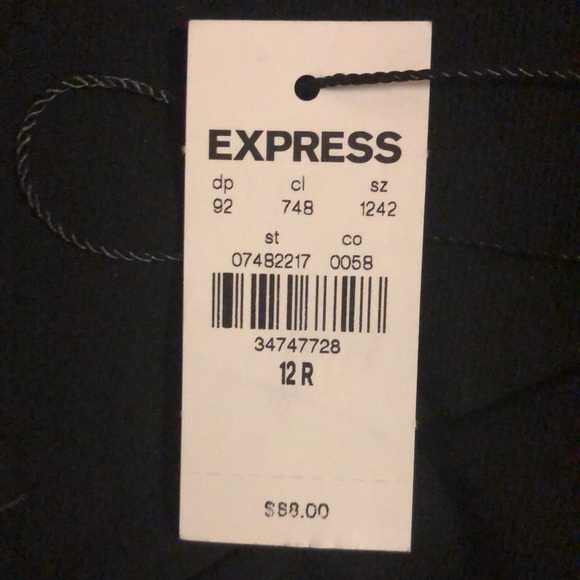 Express Super High Waisted Pleated Ankle Pants - Black - 12R - NWT - Picture 5 of 5